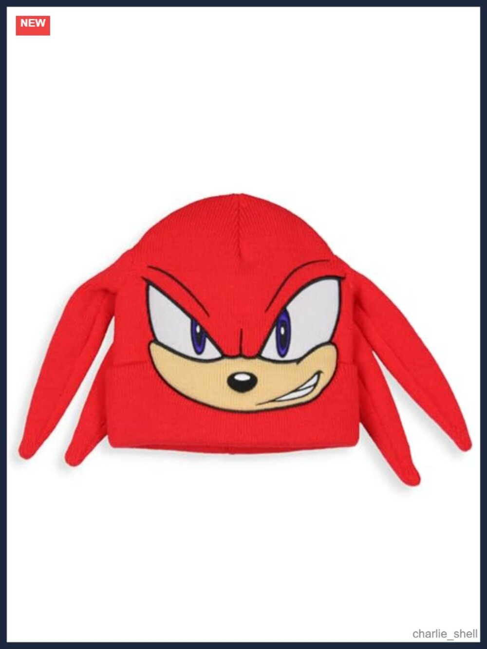 Knuckles Embroidered Cuffed Beanie 100% Acrylic Winter Hat